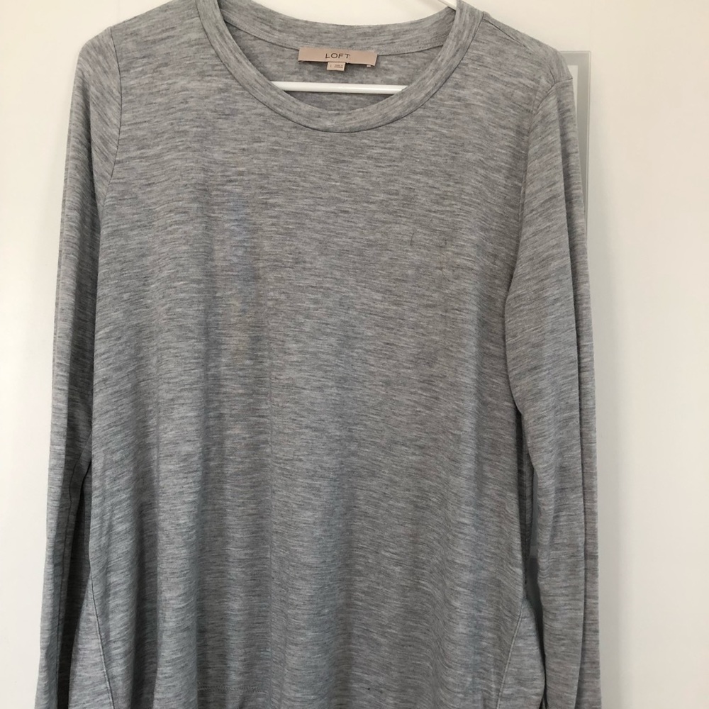 Loft light grey tunic sweater